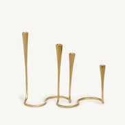 Daisy Candle Stand by Noto Atelier, old gold bronze