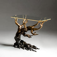 Forest Side Table by Noto Atelier, flaxen bronze