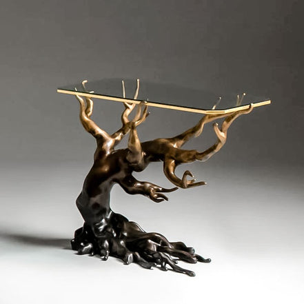 Forest Side Table by Noto Atelier, flaxen bronze
