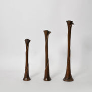 Liz Candle Stand, set of three in antique bronze