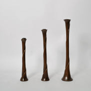 Liz Candle Stand, set of three in antique bronze