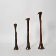 Liz Candle Stand, set of three in antique bronze