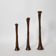 Liz Candle Stand, set of three in antique bronze