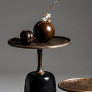 Petal Vase by Noto Atelier, old brown bronze